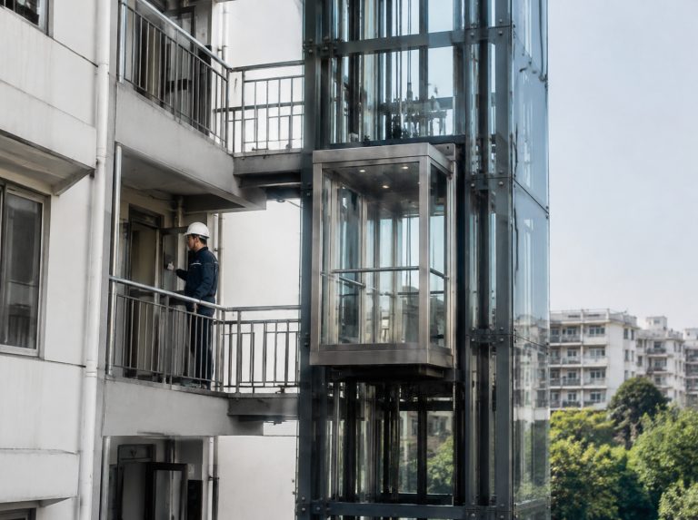 上饶旧楼加建观光电梯